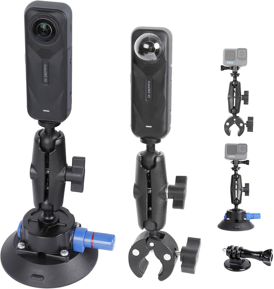 Camera Air Pump Vacuum Suction Cup Handlebar Mount Kit Compatible with Insta360