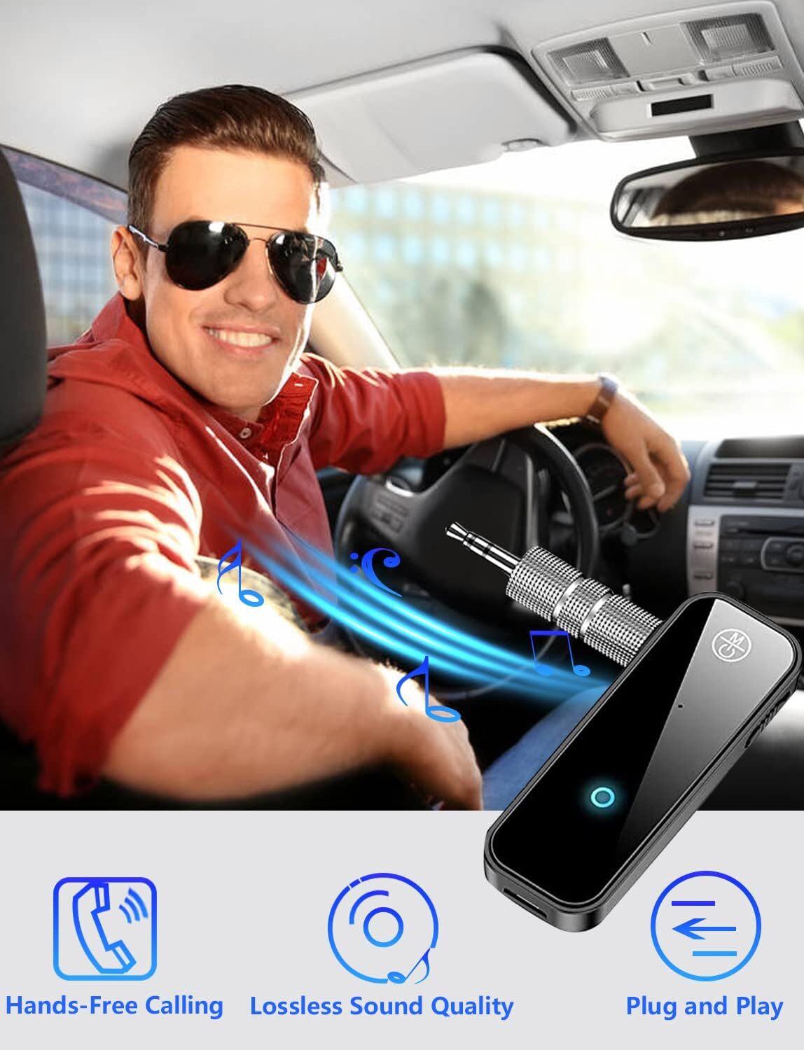 Wireless Bluetooth 5.0 Transmitter Receiver for Car Music Audio Aux Adapter lot