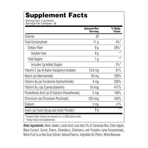 Fiber Gummies 72 Count by Mirafiber