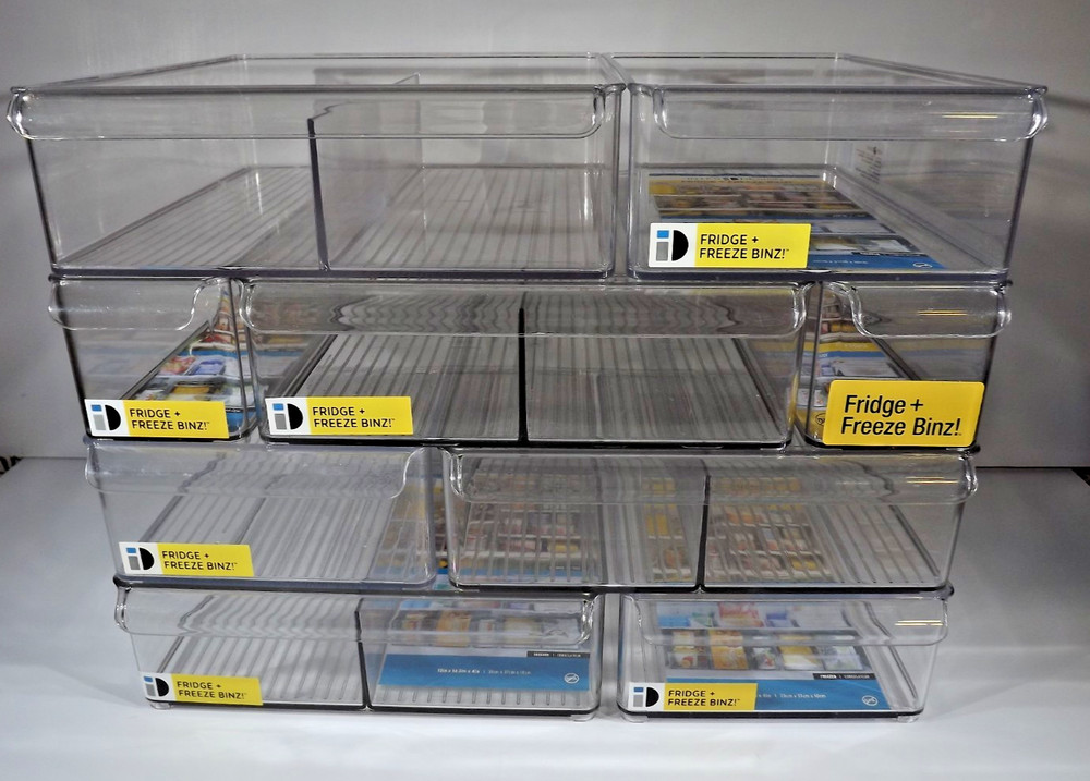 Fridge Freezer Bin - InterDesign - 4" x 14.5" x 4" - Storage - Clear