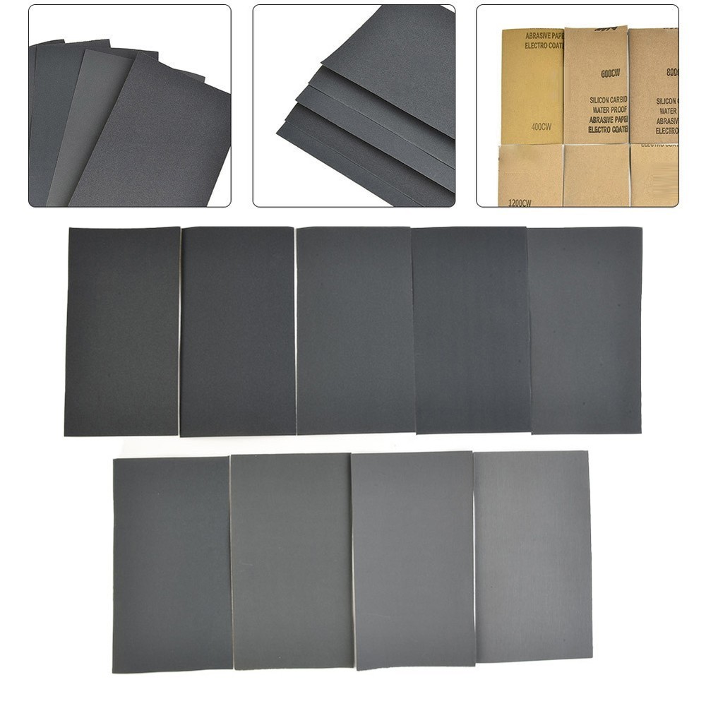 Versatile Silicon Carbide Sandpaper Bundle for DIY and Industrial Projects