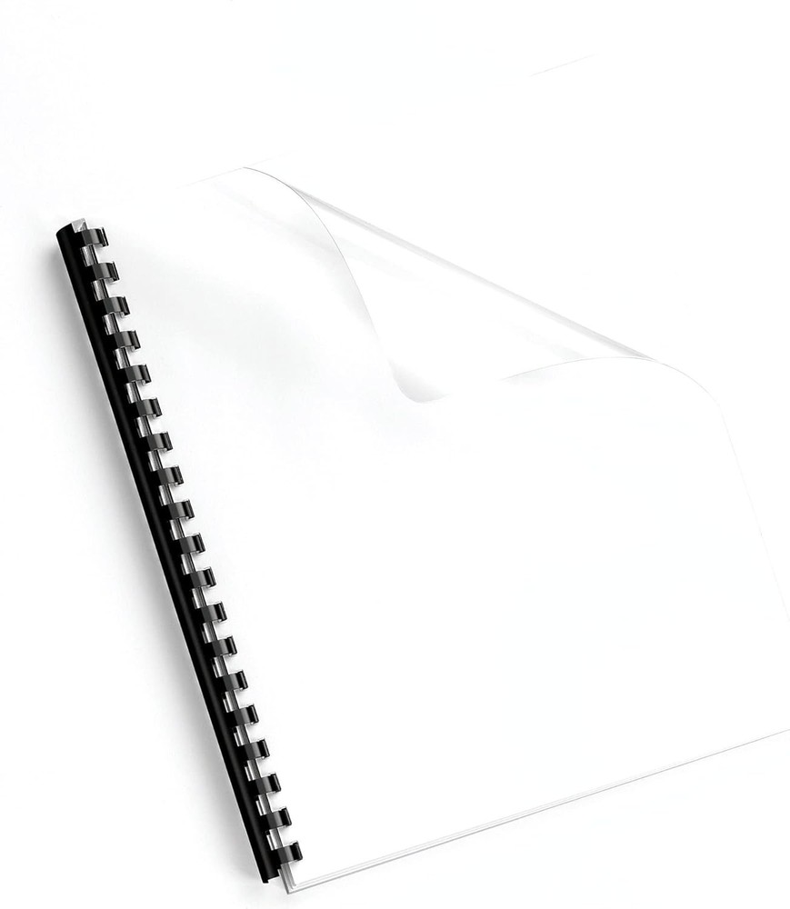 Transparent 8mil Binding Covers in Clear, 100 Pack for Polished Document Display