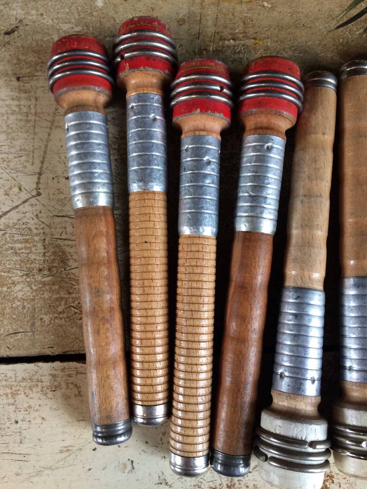 Lot of 12 Textile Mill Wooden Vintage Spools Bobbin Quills 7" Primitive Lot#RWB