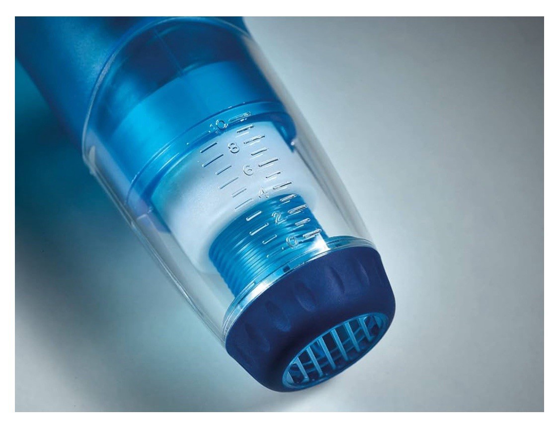 POWERbreathe Plus Medium Resistance Breathing Muscle Trainer Blue NEW OPEN BOX