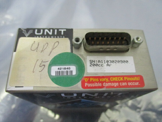 Unit Model 1660, Mass Flow Controller, UFC-1660, 200 cc / Ar, 421840