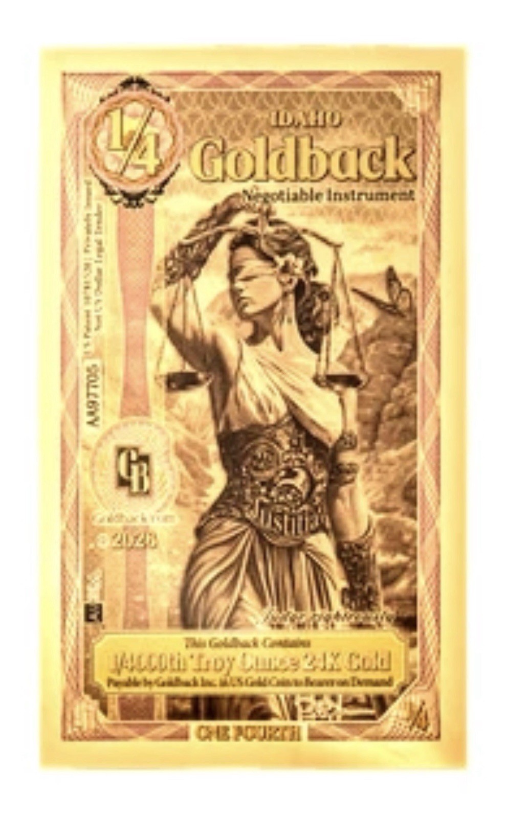 LOT 3 X IDAHO ALPHA GOLDBACK NOTES BU 1/4, 1/2, & 1 DENOMINATIONS PRE SALE 🔥