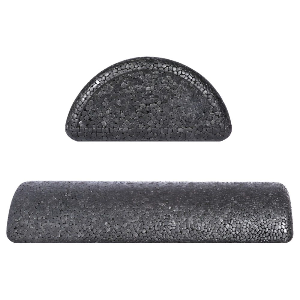 Black Composite High-Density Extra Firm Foam Roller - Half Round