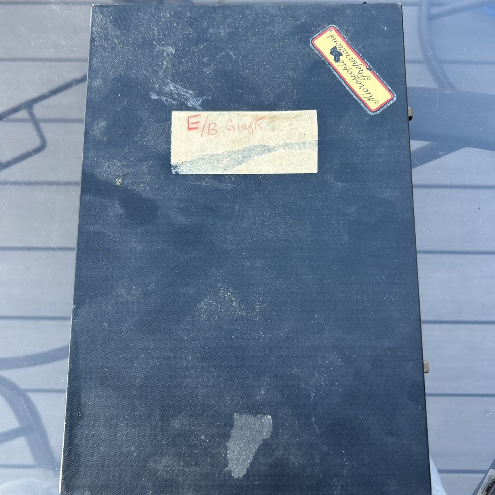 Microscopic Preparations Antique Microscope Slide Carrying Case Black