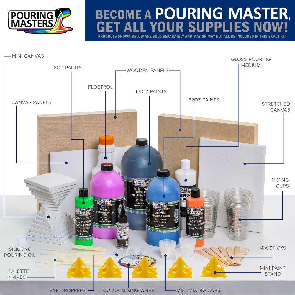 Pouring Masters Bone White 8-Ounce Water-Based Acrylic Pouring Paint