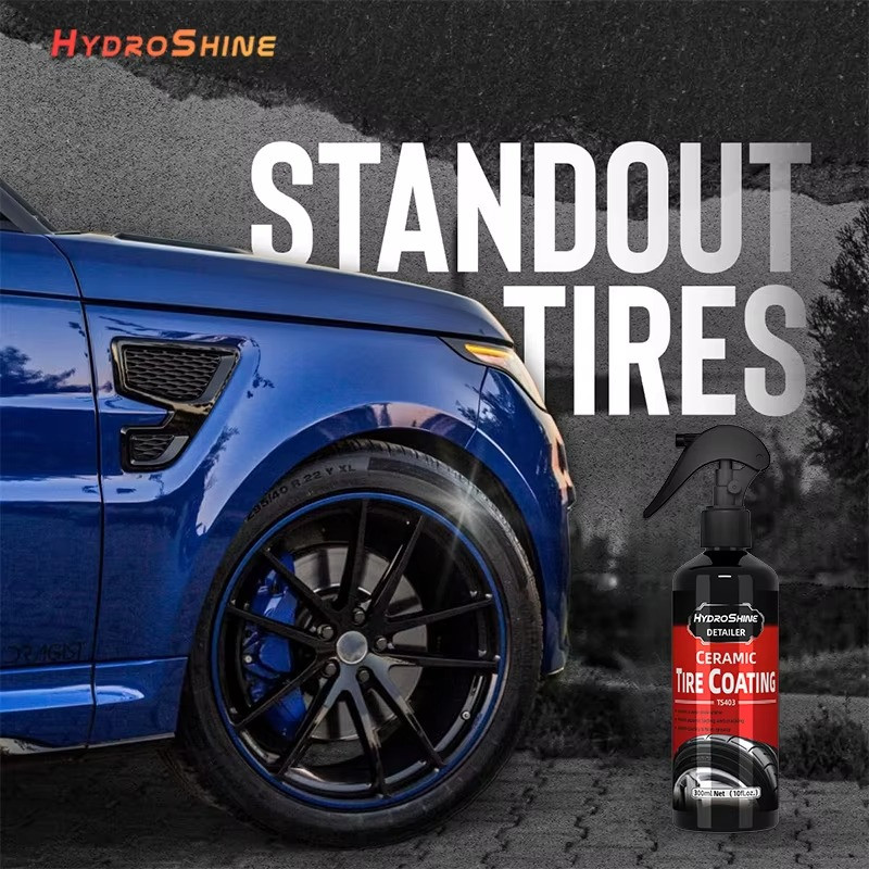 Hydroshine Ceramic Tire Coating Spray Long Lasting Shine Rubber Plastic