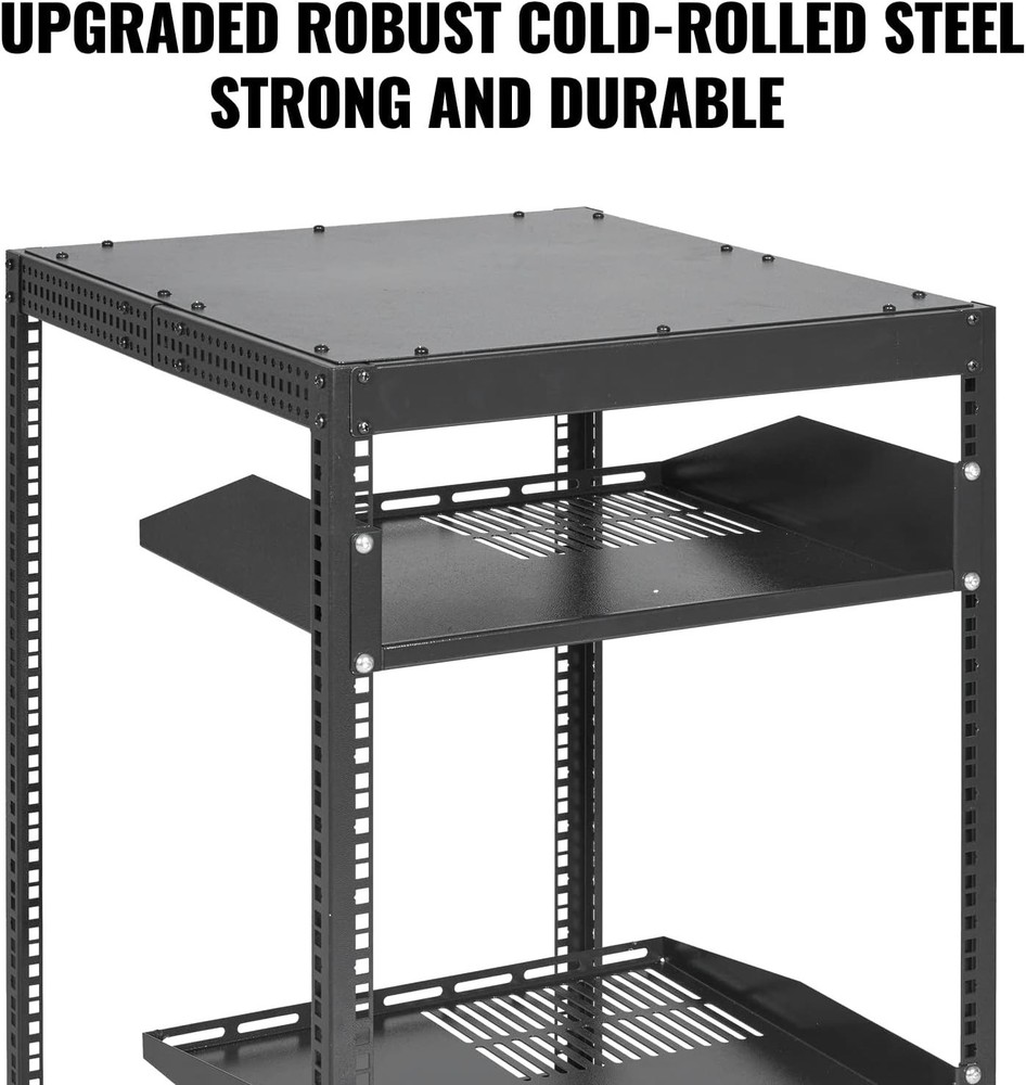 20U Adjustable Depth Server Rack, 23''-40'' - Wall/Mount Casters & Accessories