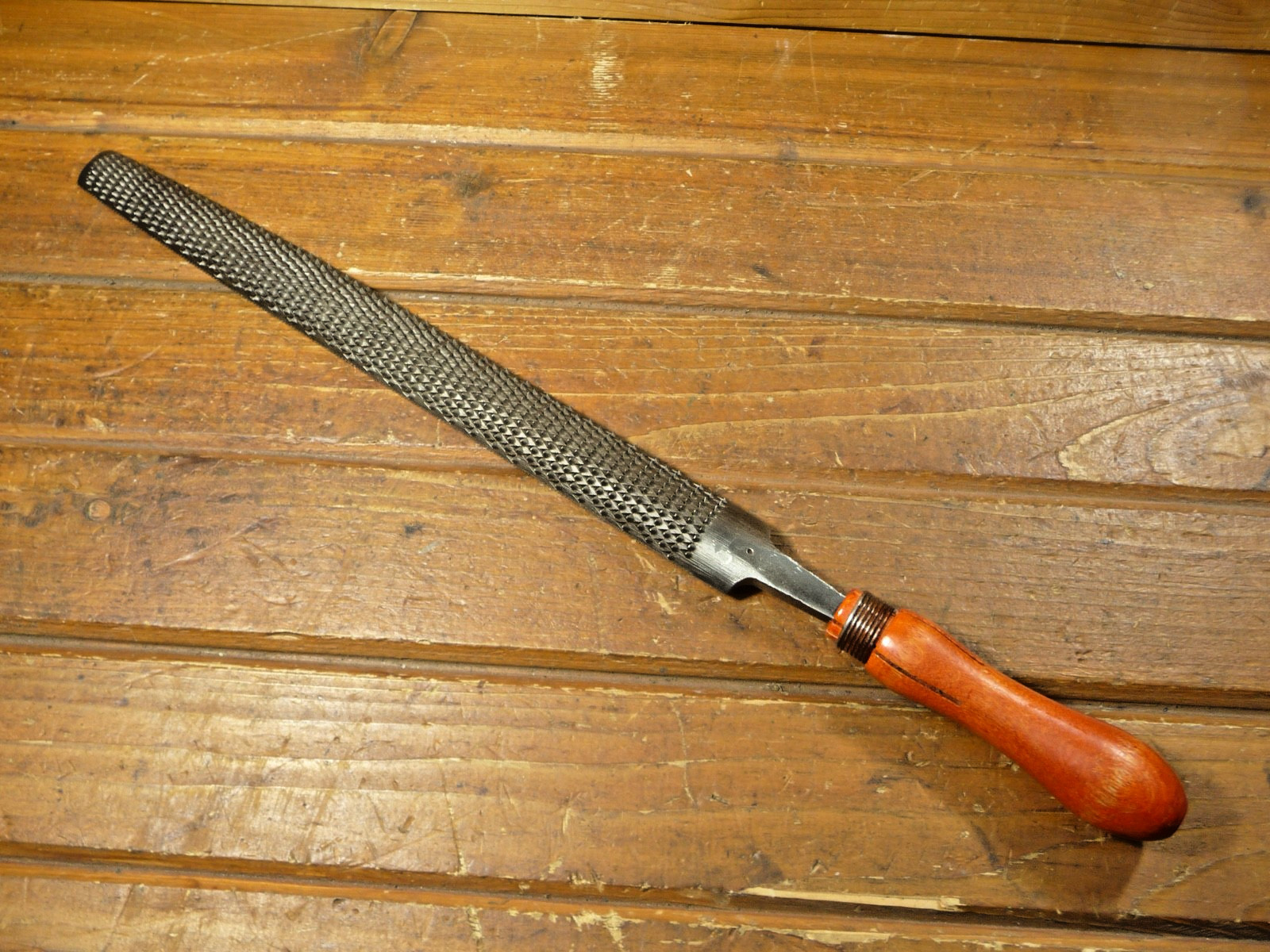 Vintage Large Rasp File 14" Half Round WESTERN USA Woodworking Hand Tool