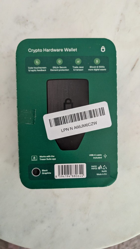 Trezor Safe 5 Passphrase Secure Element Crypto Hardware Wallet Touch Screen TS5