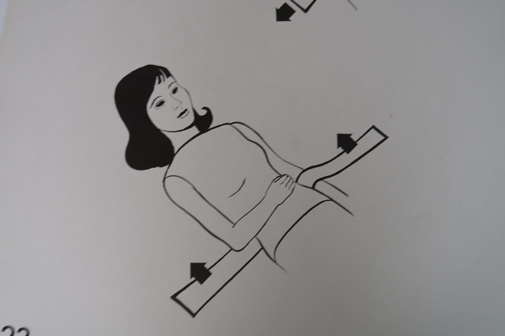 Vtg American National Red Cross Basic First Aid Drawing 2 Side Ephemera 1970 14
