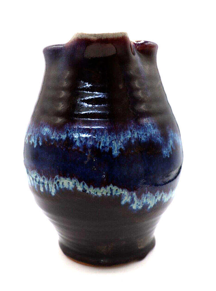 Handmade Deep Purple and Blue Glazed Pottery Pitcher/Jug