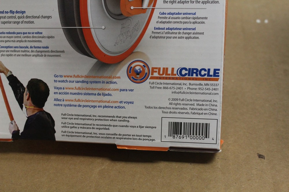 Radius360 Full Circle Drywall Sanding Tool - 9" Round Head w/Hook & Loop Backer