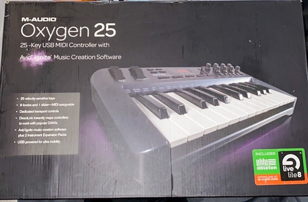 M Audio Oxygen 25- 25 Keys MIDI Controller Keyboard