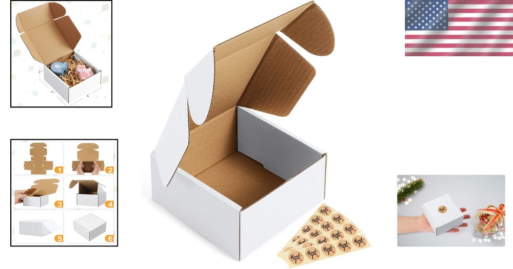 Multipurpose 4x4x2" Corrugated Mailers - 50 Durable Shipping Boxes for All Needs
