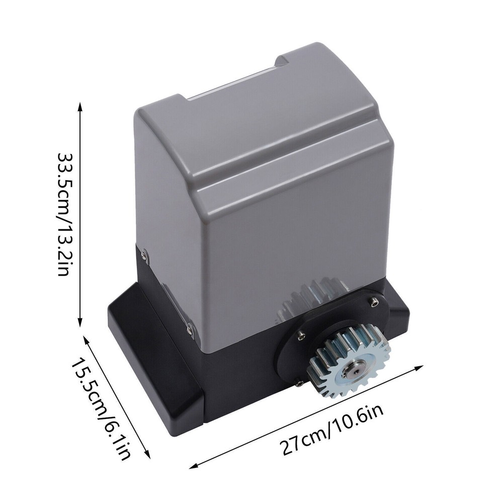 4400lbs Automatic Electric Sliding Gate Opener Motor Operator w/Remote Control