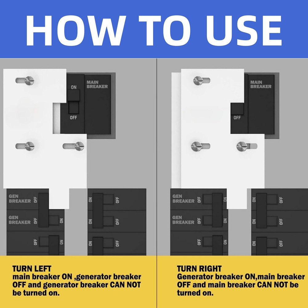 Generator Interlock Kit Compatible with GE General Electeric Breaker Panels with