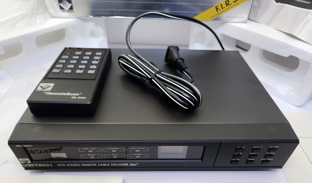 Vidtech MTS Stereo Remote Cable TV Television Decoder DBX RS-2001 Brand New
