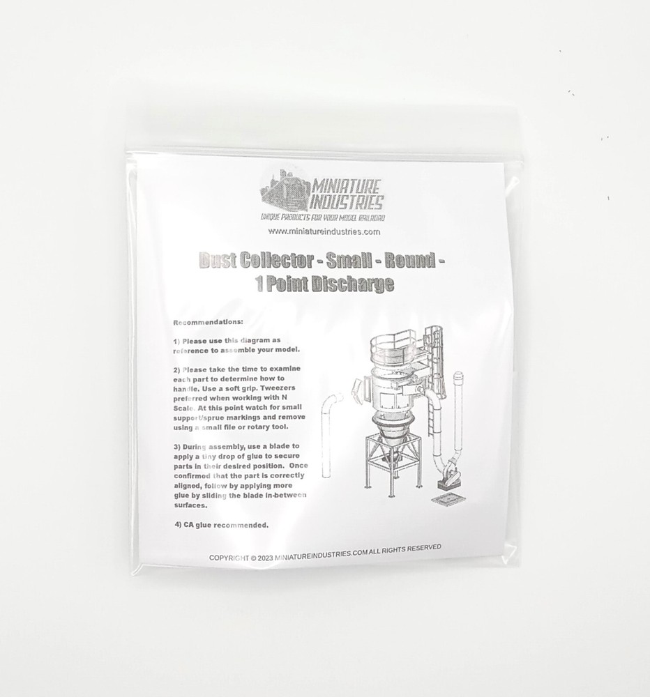 HO Scale Dust Collection Rd. S. Kit for Grain Elevator Structures 1:87
