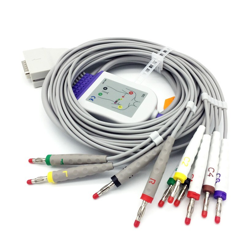 EKG Leadwire Cable 10-Lead,for Mortara Burdick E350/E550/E560/EK10/Eclipse/Elite