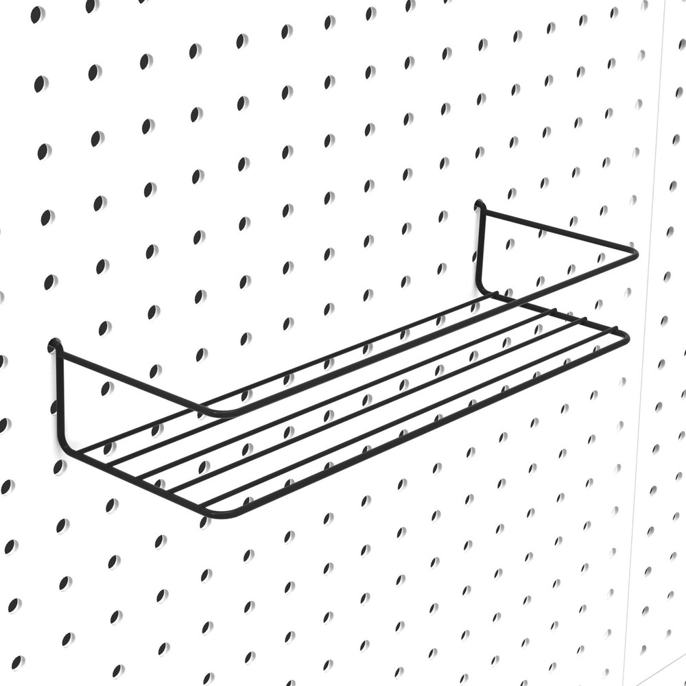 Pegboard Shelves Peg Board Hooks Organizer Tool Storage Rack Black 4 Pack