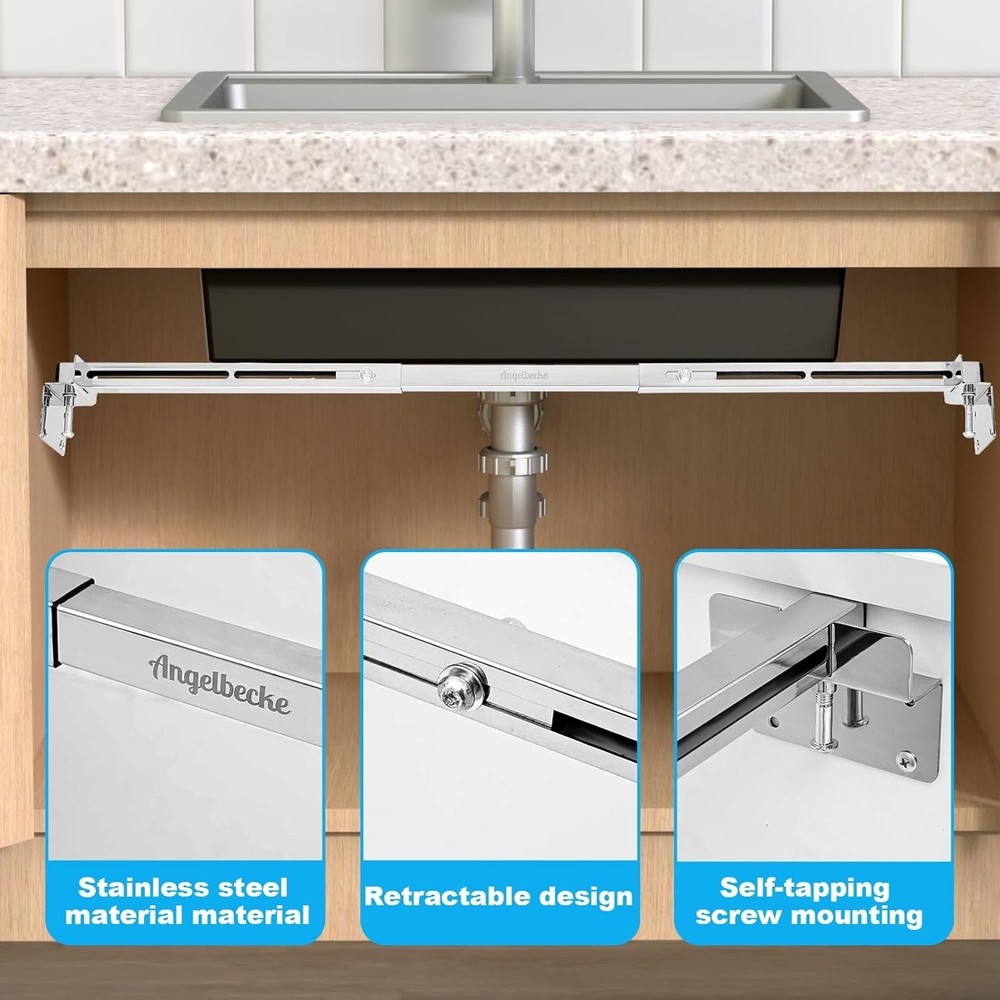 Undermount Sink Support Brackets Adjustable Stainless Steel Brackets & Support