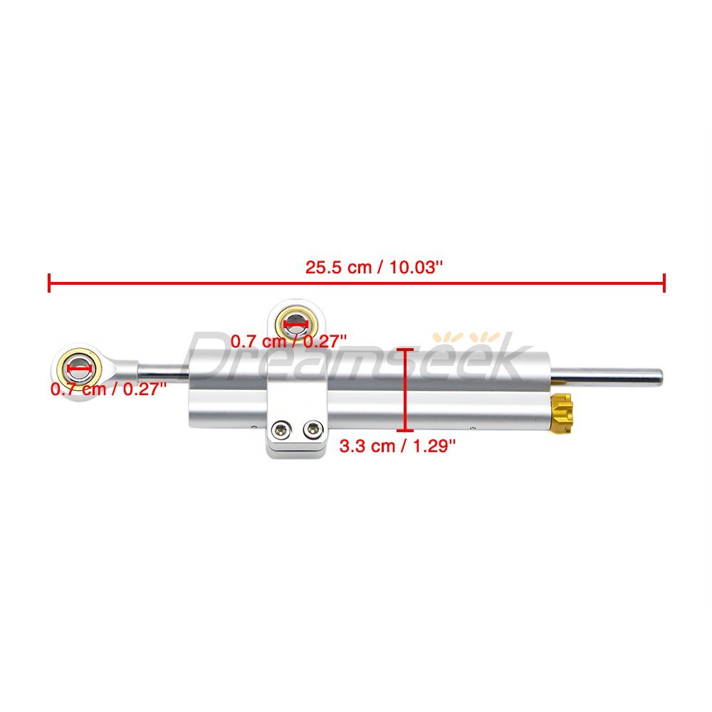 Motorcycle Steering Damper Linear Stabilizer Universal BMW Yamaha Safety Control