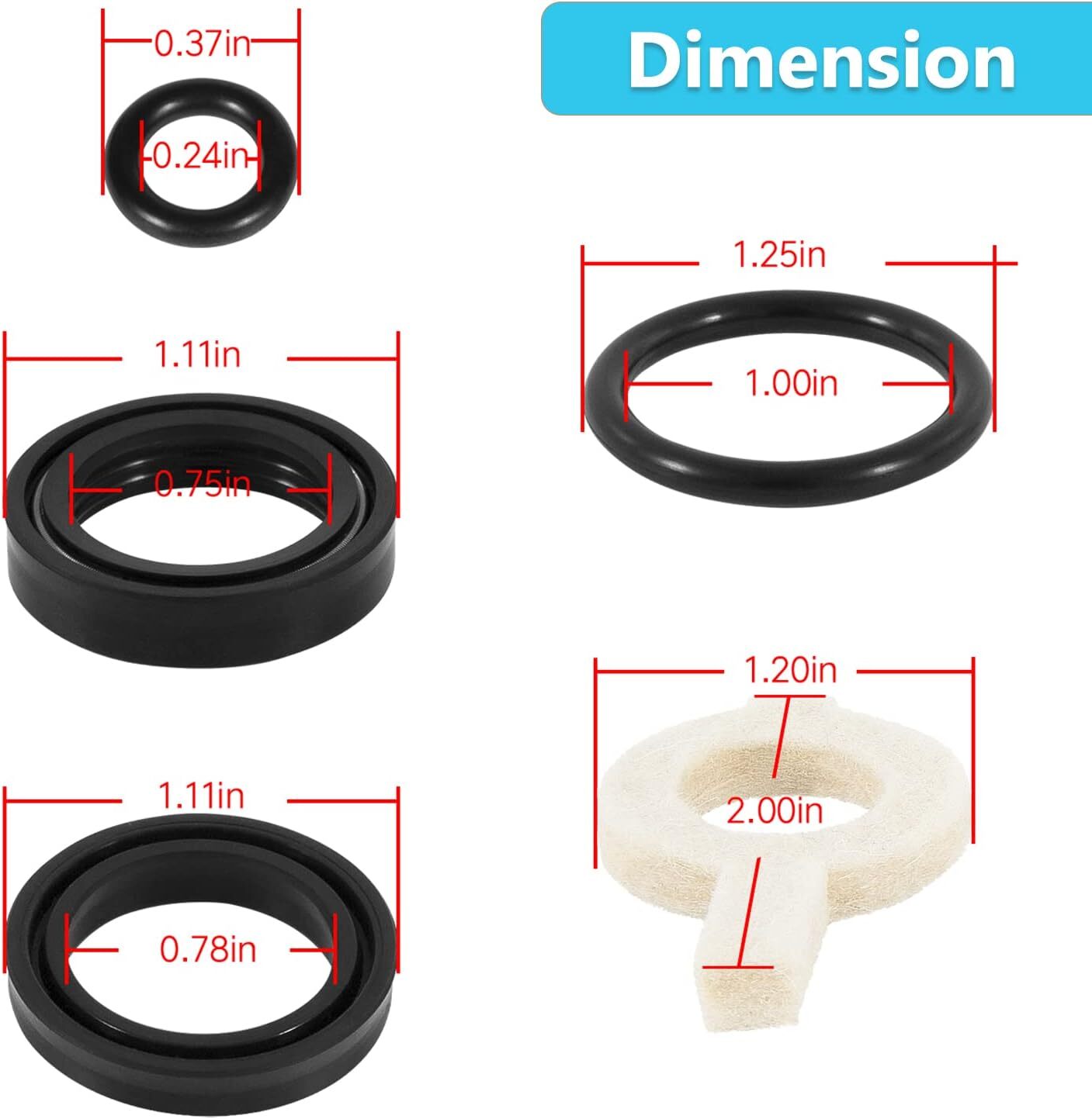 30623 Seal Repair Kit for Cat Pump 30 31 34 35 310 340 350 Model Pressure Washer