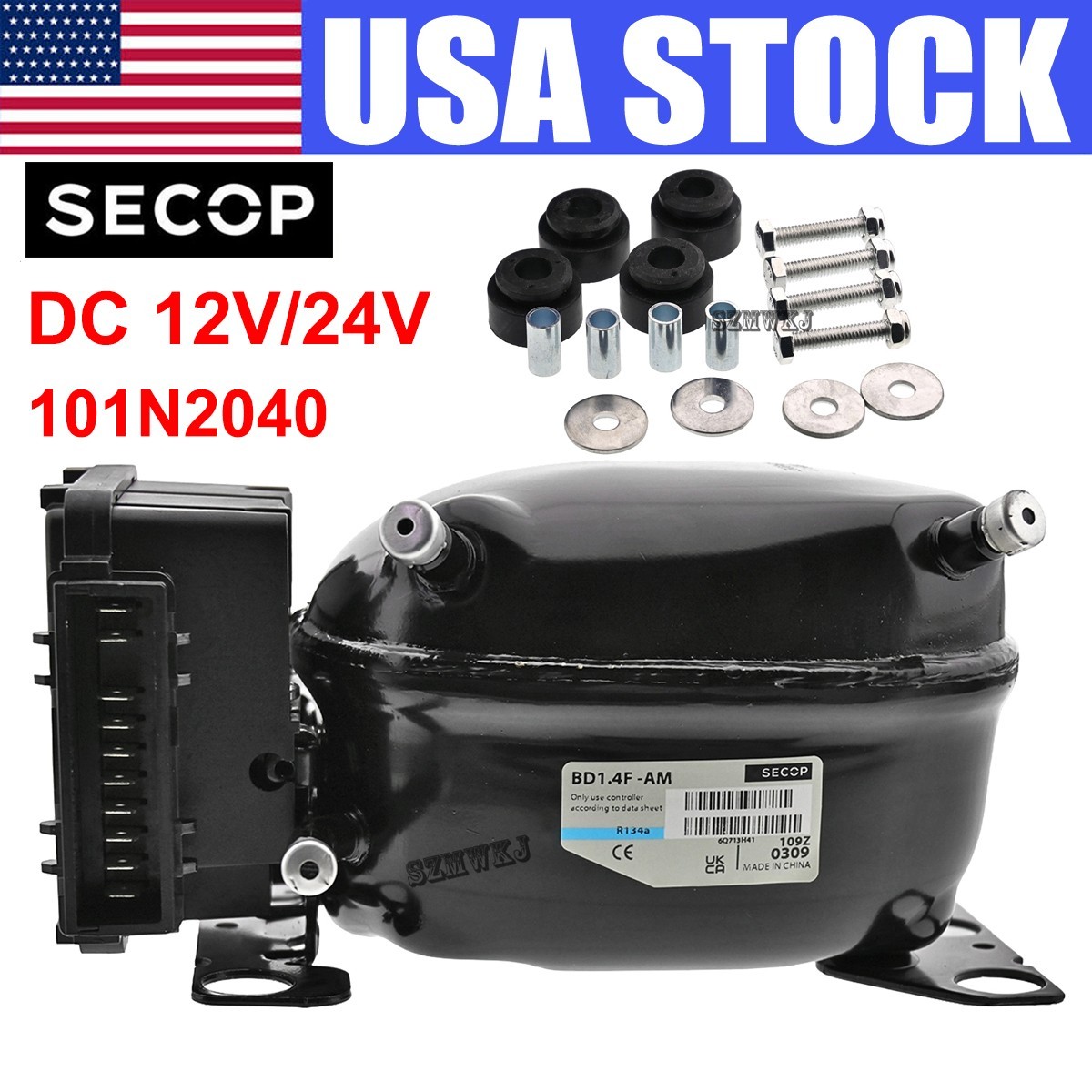 BD1.4F Micro Compressor DC 12V 24V 101N2040 Controller Portable Car Truck Cooler