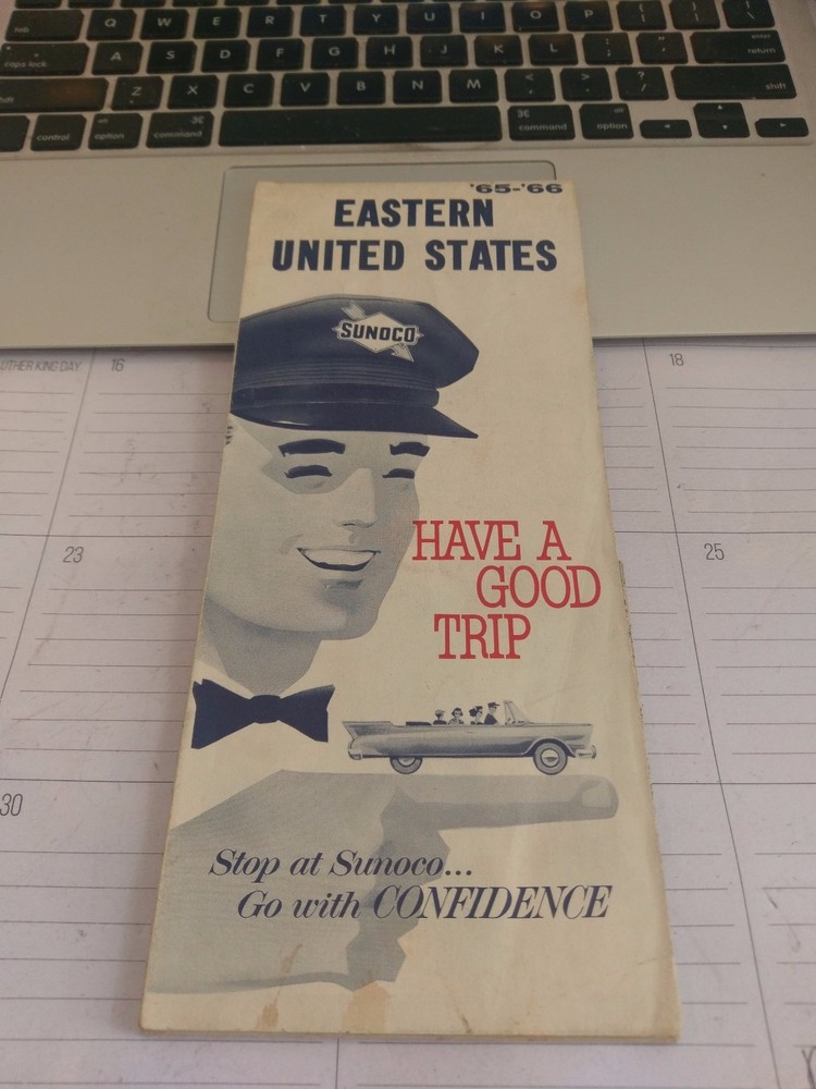 1965-66  SUNOCO OIL Road Map Easter United States