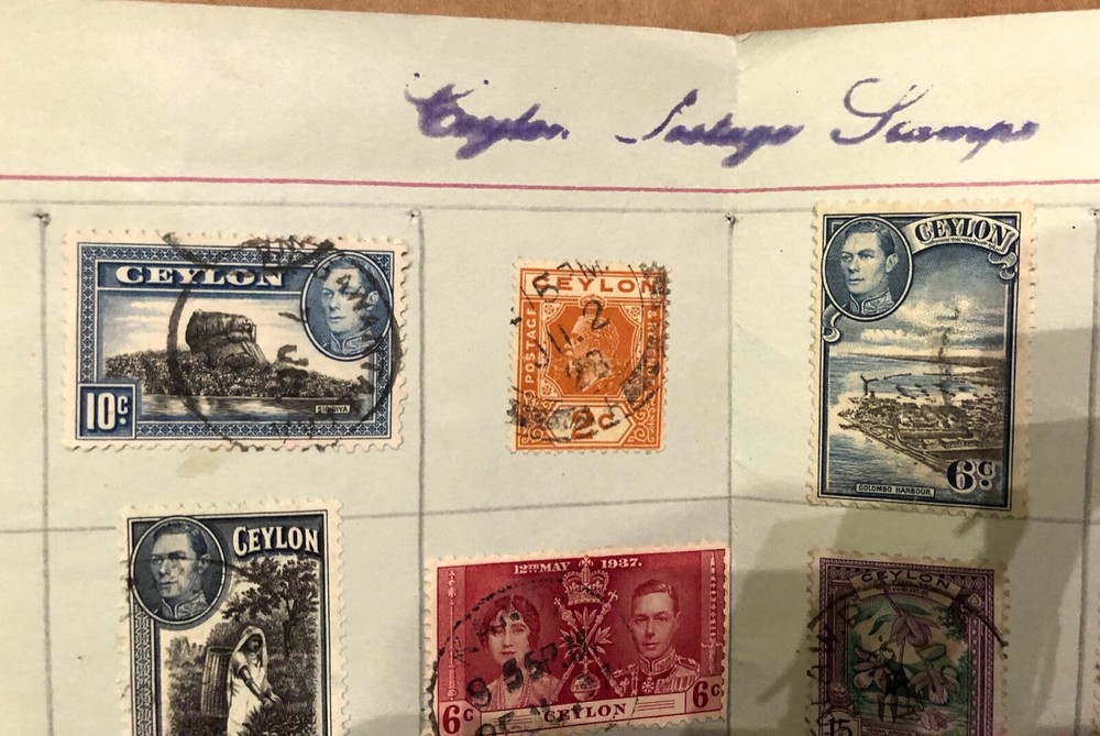 Ceylon stamp collection - 36 stamps