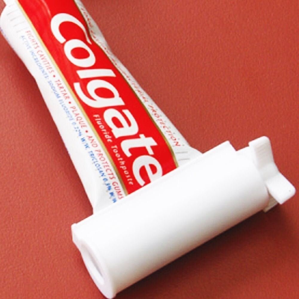 Plastic Rolling Toothpaste Tube Easy Squeezer Dispenser Holder Sucker Hanger