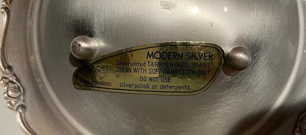 Pearlized Silver Ware - 7 inch round dish