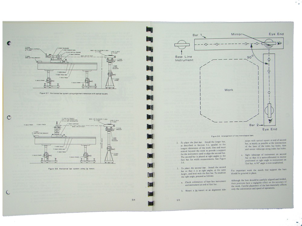 Keuffel Esser Optical Alignment Manual Cubic Precision K & E * 940