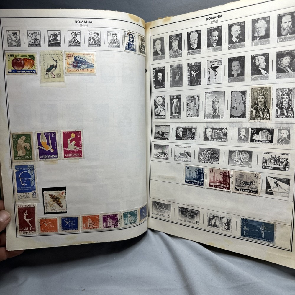 Whitman stamp album 1966 World A Bunch Of Stamps From Around The World!