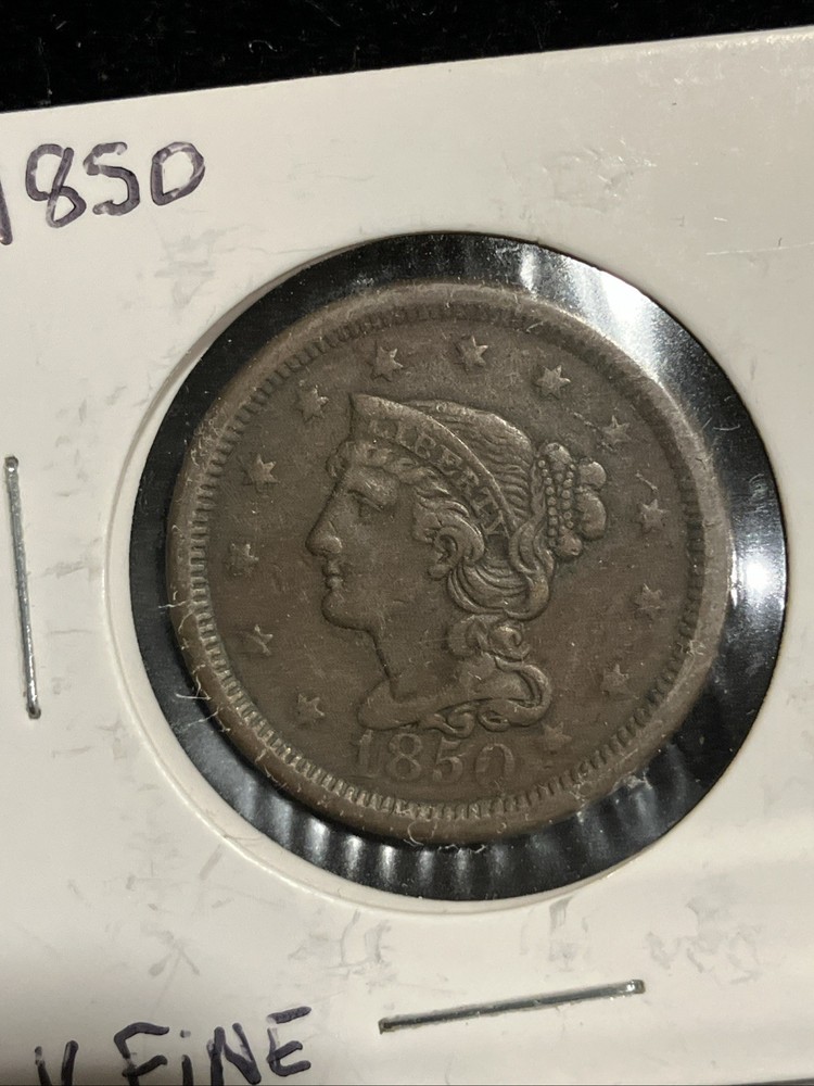 1850 Braided Hair Large Cent