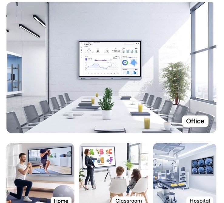 JYXCN Smart Board Collaboration Hub, 65” Digital Interactive Whiteboard Display