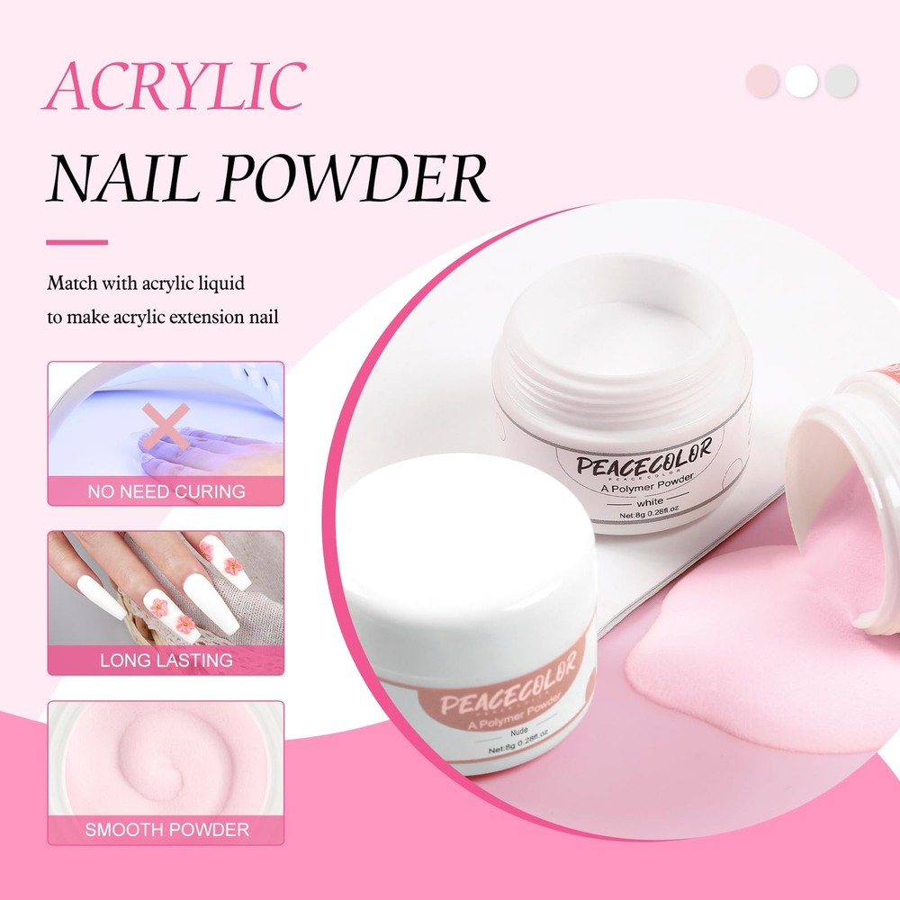 Acrylic Nail Kit with Drill and U V Light, Spring Collection