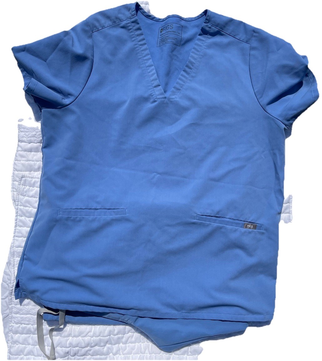 FIGS Technical Collection Blue Scrub Set . Zamora Pants LP/ Top Is XL