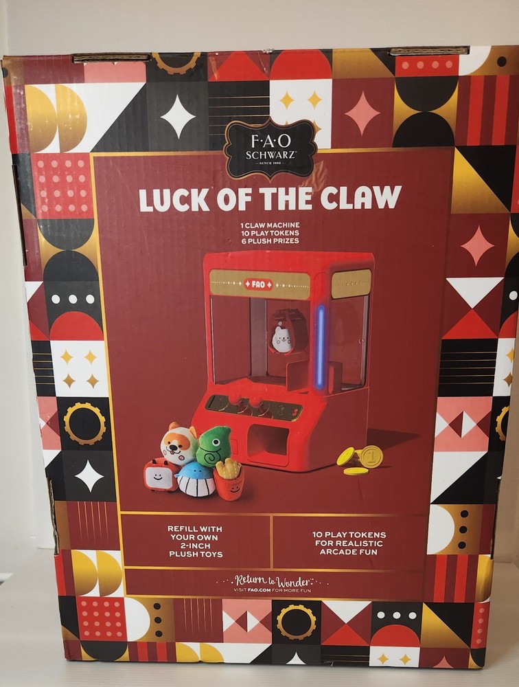FAO Schwarz Arcade Claw Game with Plush Prizes