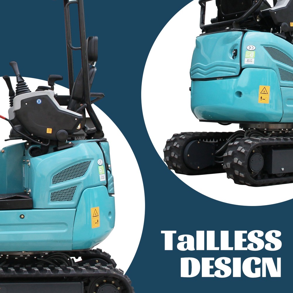 2.5-ton mini excavator, telescopic side-swing, pilot control, 5500lb mini digger