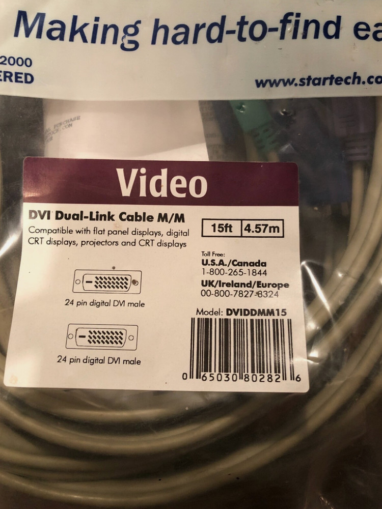 15 ft DVI-D Dual Link Cable - M/M Startech DVIDDMM15