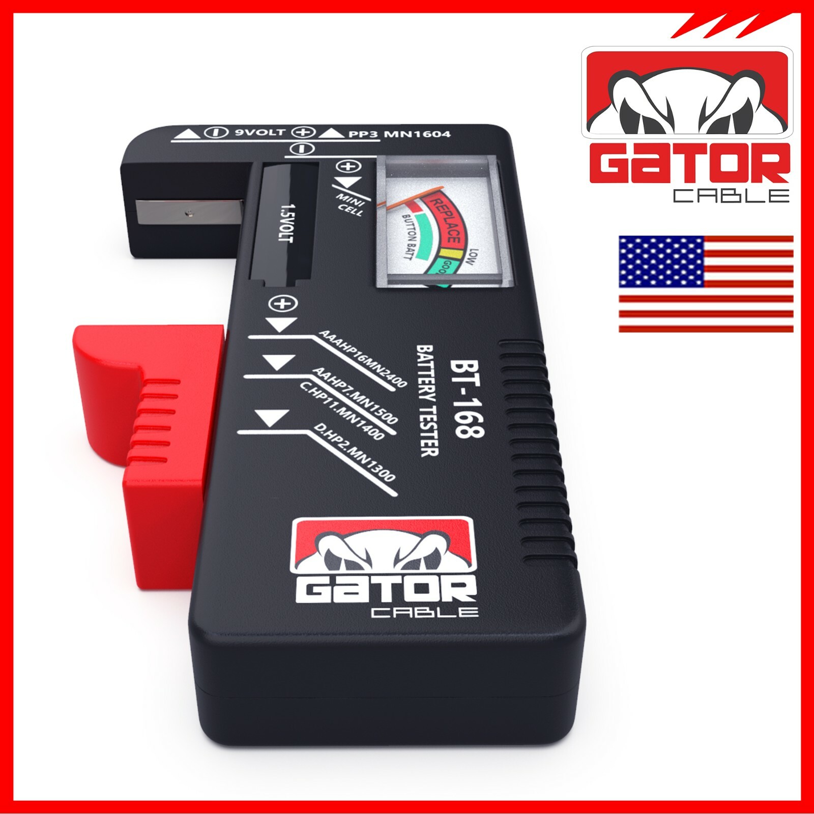 Battery Tester Checker Universal For AA AAA C D 9V 1.5V Button Cell Batteries