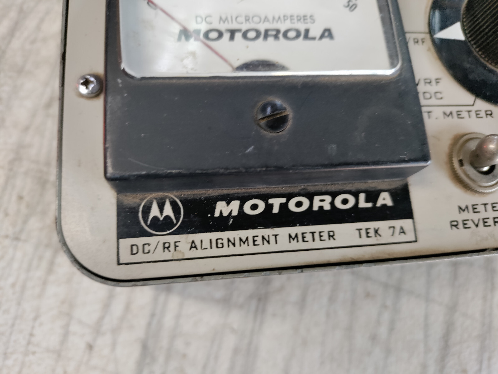 MOTOROLA TEK 7A DC/RF ALIGNMENT METER RADIO TEST UNIT