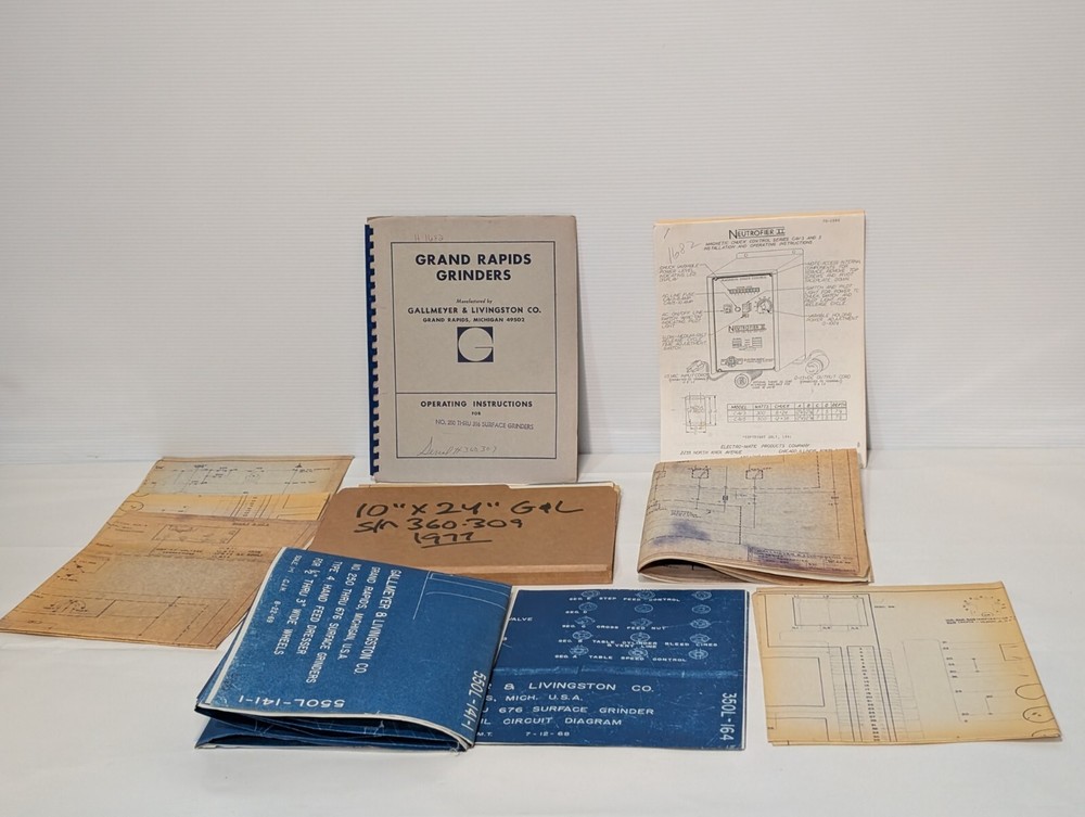 Gallmeyer Livingston Grand Rapids Grinders Reference Materials, Op Instructions