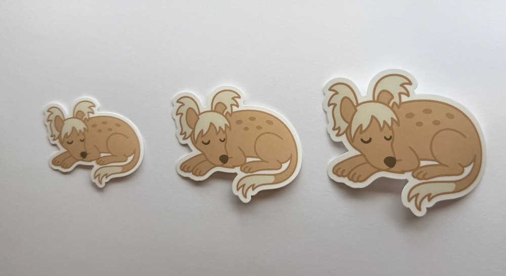 Chinese Crested Dog Sleeping Sticker