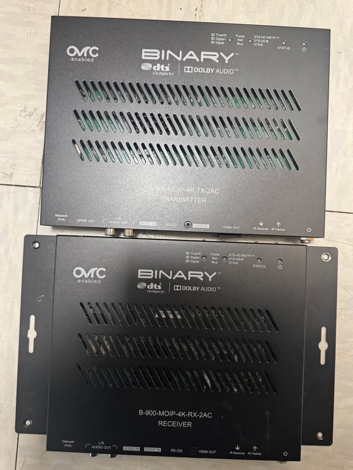 OVRC ENABLED BINARY B-900-MOIP-4K TRANSMITTERS (POE ONLY) TX-2AC ONLY